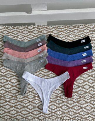 V-подібні стрінги в рубчик 1-2 розмір (0102)