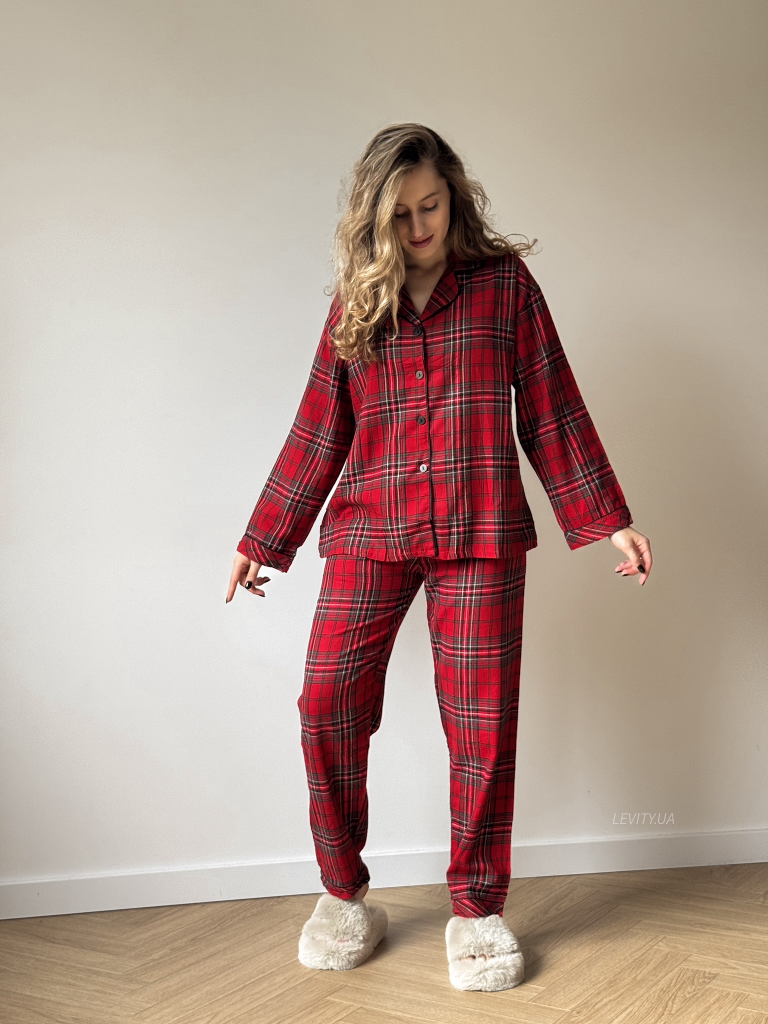 Байкова піжама в клітинку (1514r) - Зображення 6