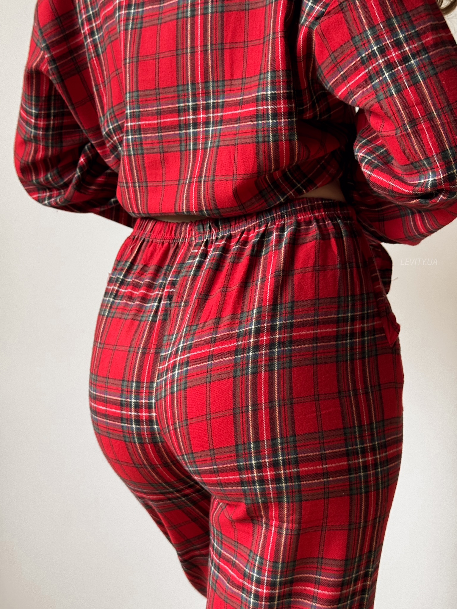 Байкова піжама в клітинку (1514r) - Зображення 5