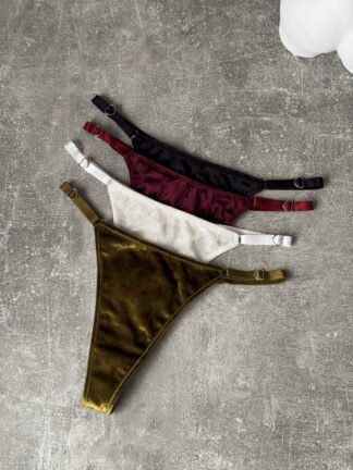 Велюрові стрінги з регуляторами (1547)