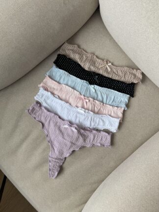 Стрінги бавовняні в горошок (1631)