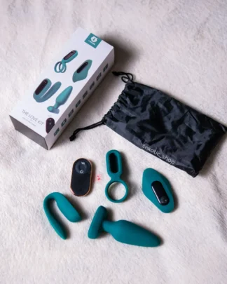 Комплект LoveKit Віпропуля та 4 насадки ( Вібратор для пари, Під трусики, Ерекційне кільце, Анальна пробка)