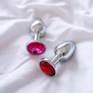 Анальна пробка МЕТАЛЕВА з кристалом S