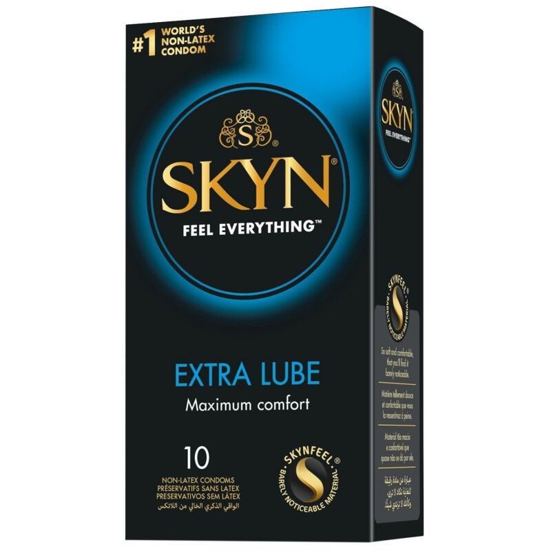 Безлатексні преміум-презервативи SKYN Extra Lube 10 шт, на 40 % більше змазки - купити в LEVITY Безлатексні преміум-презервативи SKYN Extra Lube 10 шт, на 40 % більше змазки