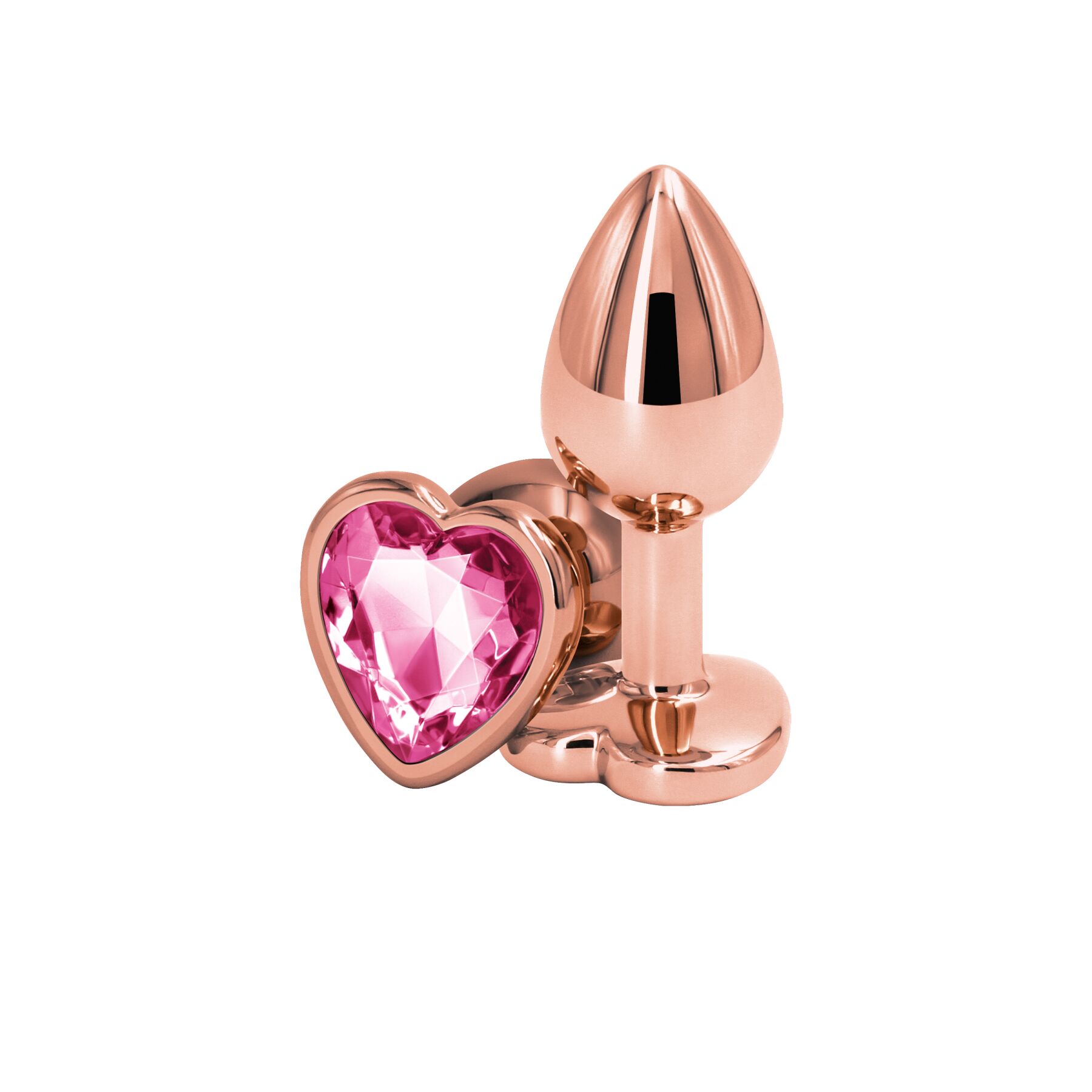 Анальна пробка NS Novelties Rear Assets - Rose Gold Heart - Small - Pink - купити в LEVITY Анальна пробка NS Novelties Rear Assets - Rose Gold Heart - Small - Pink