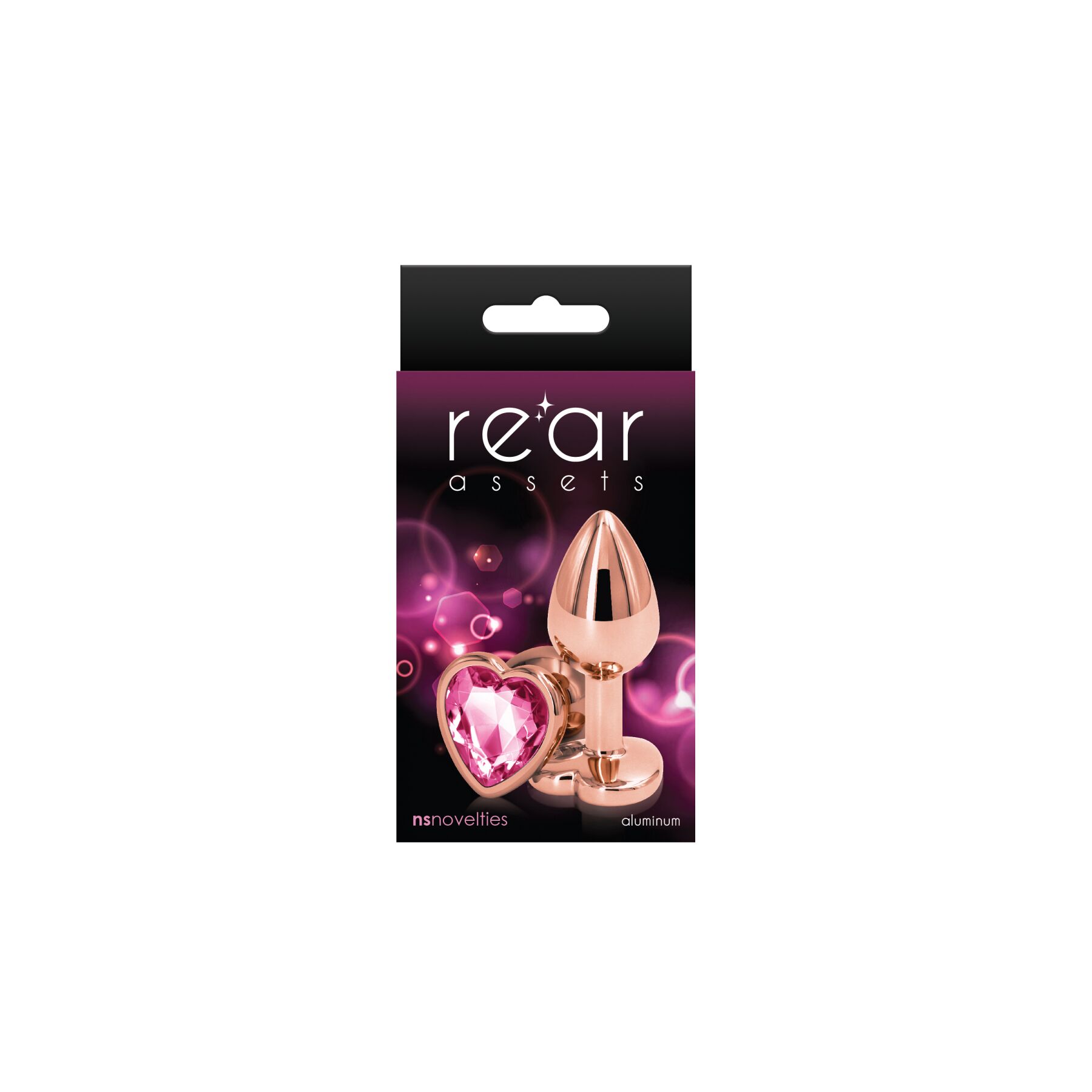 Анальна пробка NS Novelties Rear Assets - Rose Gold Heart - Small - Pink - купити в LEVITY Анальна пробка NS Novelties Rear Assets - Rose Gold Heart - Small - Pink - Зображення 2