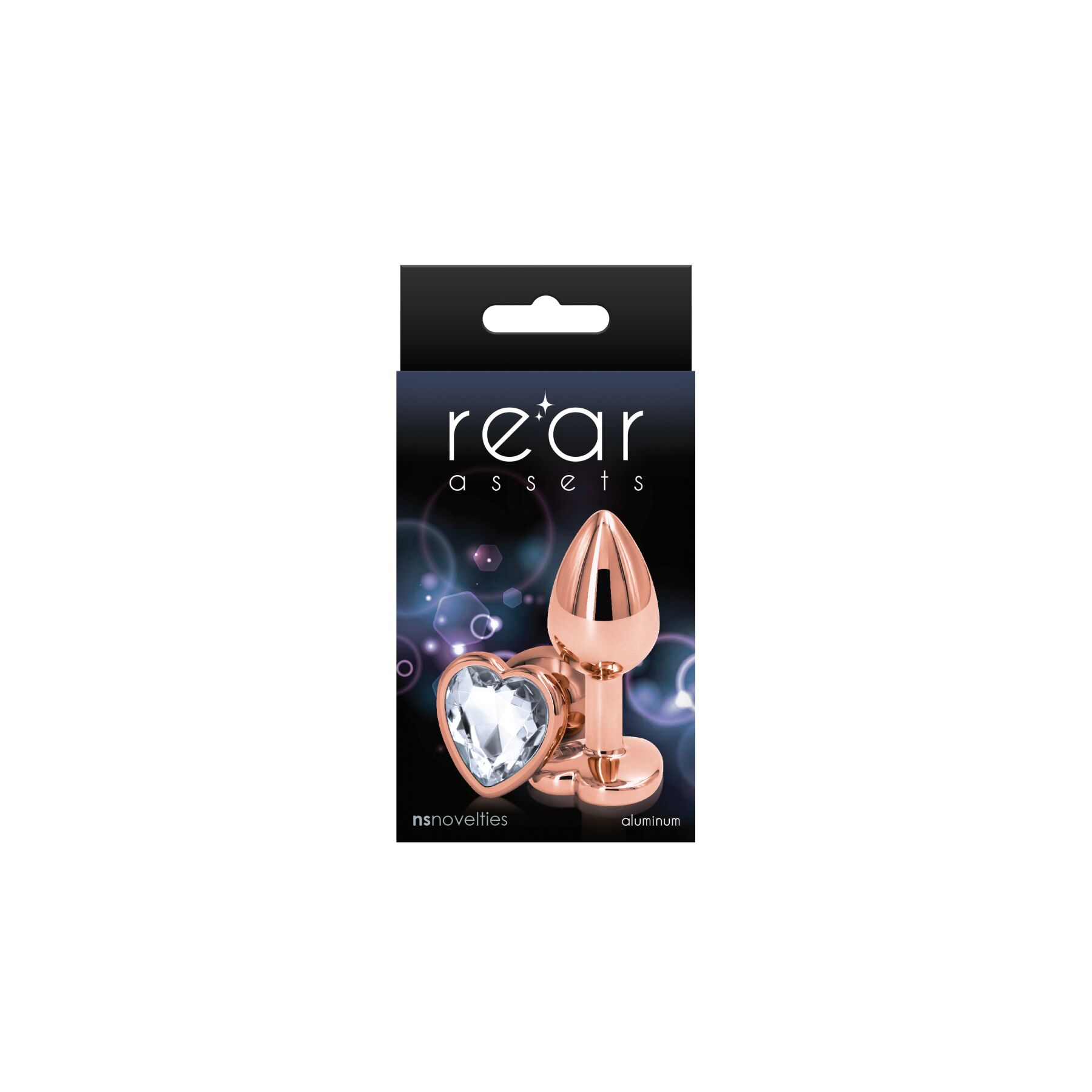 Анальна пробка NS Novelties Rear Assets - Rose Gold Heart - Small - Clear - купити в LEVITY Анальна пробка NS Novelties Rear Assets - Rose Gold Heart - Small - Clear - Зображення 2