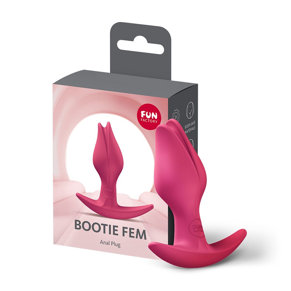 Анальна пробка Fun Factory BOOTIE FEM Raspberry, у вигляді бутона, діаметр 2,9 см, тонкий обмежувач - купити в LEVITY Анальна пробка Fun Factory BOOTIE FEM Raspberry, у вигляді бутона, діаметр 2,9 см, тонкий обмежувач - Зображення 2