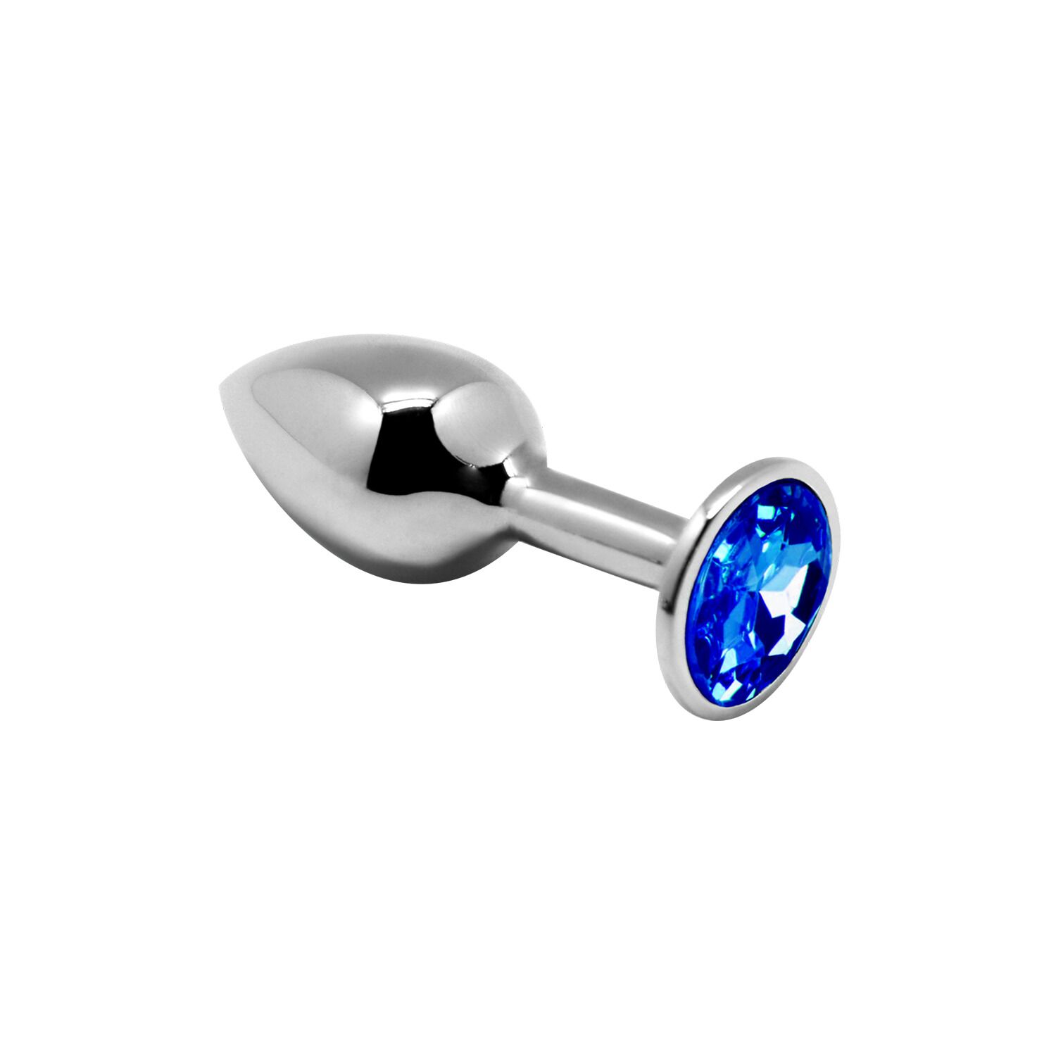 Металева анальна пробка з кристалом Alive Mini Metal Butt Plug Blue S - купити в LEVITY Металева анальна пробка з кристалом Alive Mini Metal Butt Plug Blue S