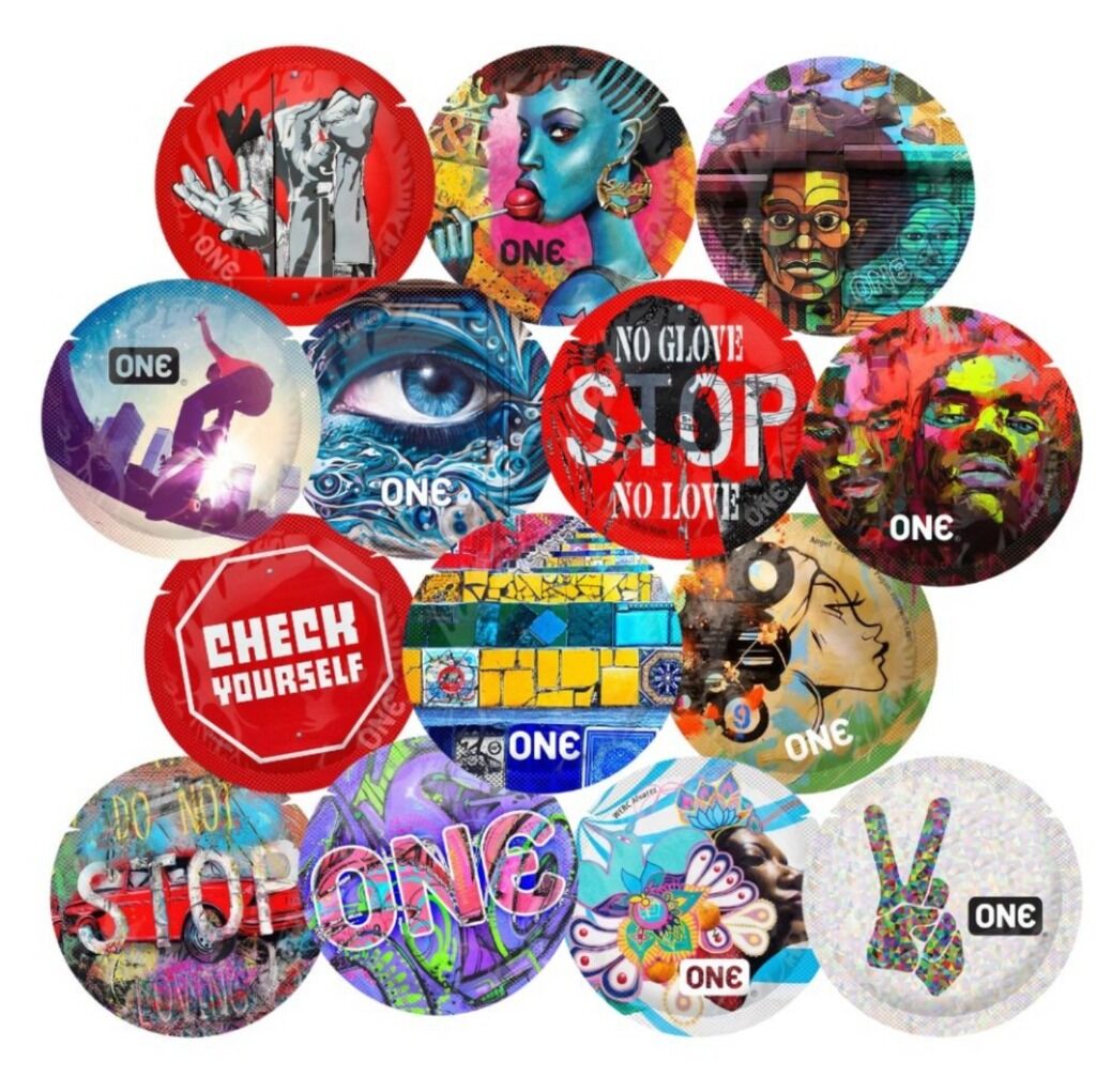 Презерватив ONE Street Art Collection, 1 шт, гладенький, зі змазкою, дизайнерське паковання - купити в LEVITY Презерватив ONE Street Art Collection, 1 шт, гладенький, зі змазкою, дизайнерське паковання