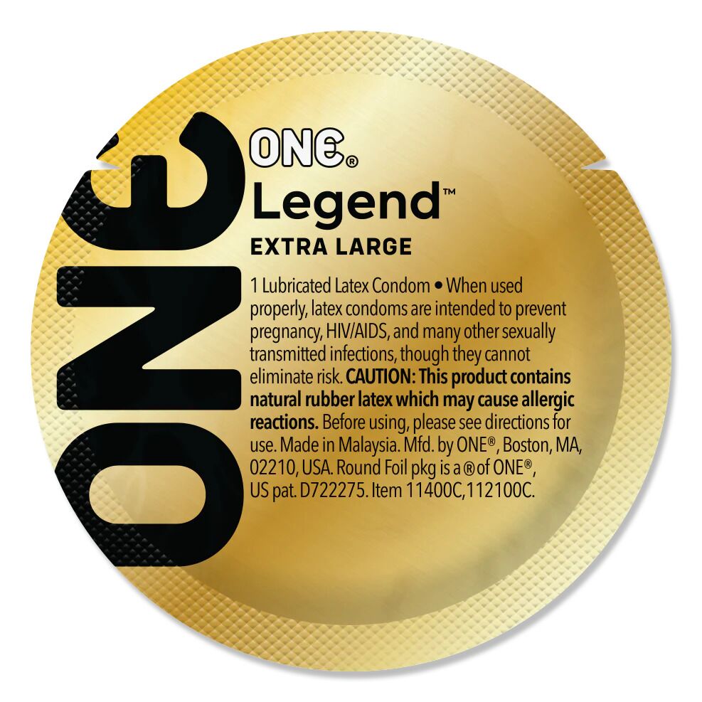 Презерватив ONE Legend XL, 1 шт, збільшений розмір, розширення на кінці, зі змазкою - купити в LEVITY Презерватив ONE Legend XL, 1 шт, збільшений розмір, розширення на кінці, зі змазкою