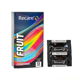 Презервативи Holographic Recare Fruit Flavour Condoms 12 шт, аромати: м'ята, банан, полуниця