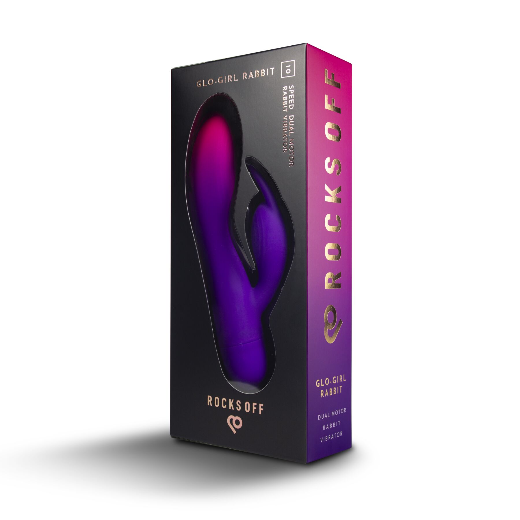 Вібратор-кролик Rocks Off Glo Girl – Rabbit, 2 мотори, 10 режимів, на батарейках - купити в LEVITY Вібратор-кролик Rocks Off Glo Girl – Rabbit, 2 мотори, 10 режимів, на батарейках - Зображення 2